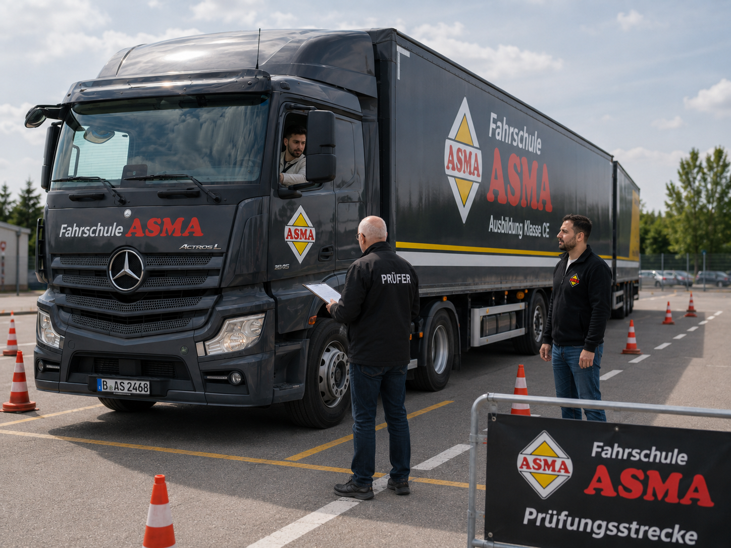 ASMA LKW auf der Prüfungsstrecke