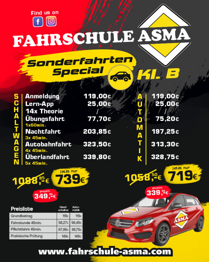 Führerscheinklasse B Angebot