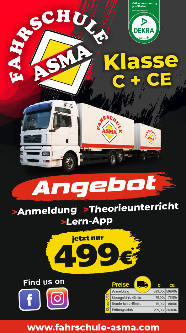 Lkw Angebot bei Fahrschule Asma in berlin
