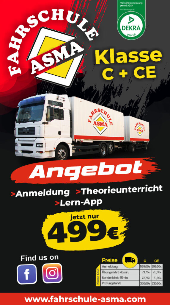 Lkw Angebot bei Fahrschule Asma in berlin