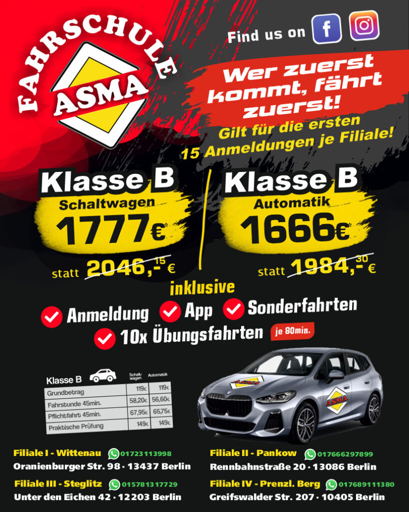 Asma Fahrschule Berlin | Jetzt In 7 Tagen Durch Die Theorie